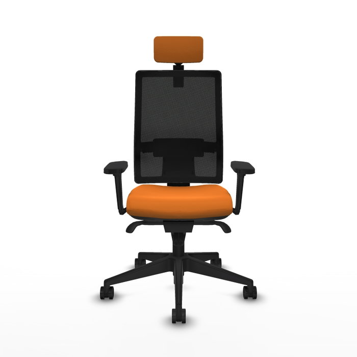 PIQUERAS Y CRESPO Silla de oficina Horna Naranja y Negro