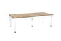 DKD Home Decor Mesa Comedor Mediterraneo Blanco Madera de Abeto 100 x 100 x 78 cm Extensible