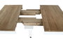 DKD Home Decor Mesa Comedor Mediterraneo Blanco Madera de Abeto 100 x 100 x 78 cm Extensible