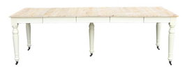 DKD Home Decor Mesa de Comedor Abeto Blanca Extensible