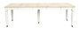 DKD Home Decor Mesa Comedor Mediterraneo Blanco Madera de Abeto 100 x 100 x 78 cm Extensible