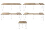 DKD Home Decor Mesa Comedor Mediterraneo Blanco Madera de Abeto 100 x 100 x 78 cm Extensible