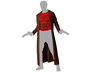 Disfraz Demonio Rojo Adulto Hombre para Halloween - Camiseta Musculosa con Capa Larga Negra - Talla XXL - Poliester - Fiestas de Terror y Carnaval - Atuendo Infernal Teatral