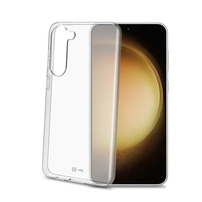 Celly GELSKIN1034 Funda Flexible de TPU para Samsung Galaxy S23+ 5G de 16,8 cm (6.6") - Transparente, Anti Caídas y Anti Rayones