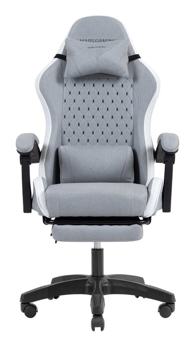 Mars gaming Silla gamer MGCXFSW reclinable textil blanco plata Mars gaming Silla gamer MGCXFSW reclinable textil blanco plata
