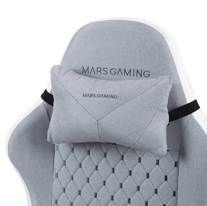 Mars gaming Silla gamer MGCXFSW reclinable textil blanco plata Mars gaming Silla gamer MGCXFSW reclinable textil blanco plata