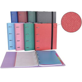 Senfort Carpeta Ringbook A4 con 4 Anillas de 30 mm y Separadores