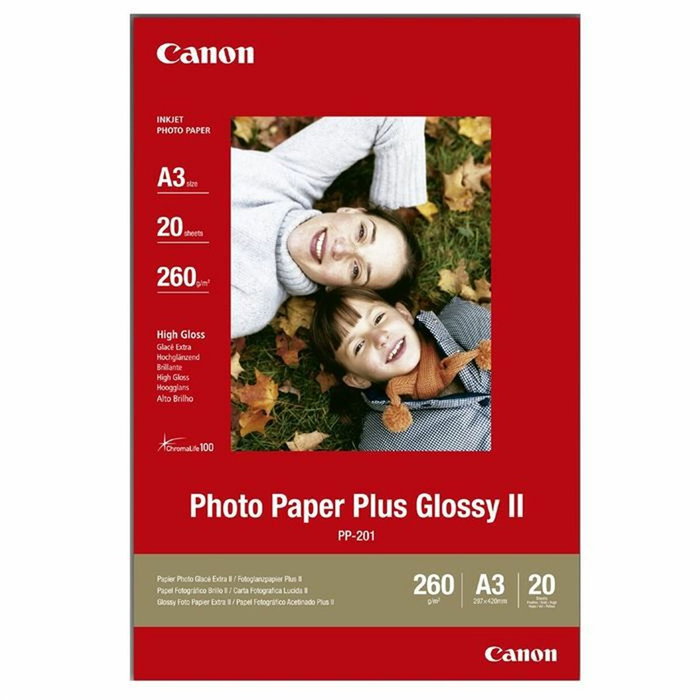 Canon Papel Fotográfico PP-201 A3 de Alto Brillo, 20 Hojas