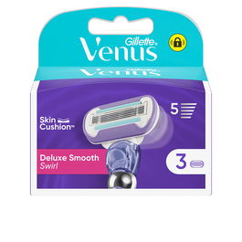 Gillette Venus Swirl Smooth Recambios de Maquinilla de Afeitar para Mujer, 3 Unidades, con Mango FlexiBall y 5 Cuchillas