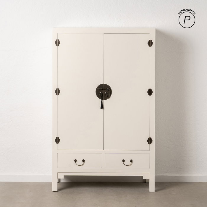 Armario Blanco Madera ''Oriente'' 100 X 45 X 160 cm Armario Blanco Madera ''Oriente'' 100 X 45 X 160 cm