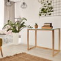 Home Deco Factory Consola Cristal y Madera Diseño Elegante para Hogar Medidas 100x32x87 cm