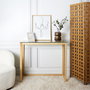 Home Deco Factory Consola Cristal y Madera Diseño Elegante para Hogar Medidas 100x32x87 cm