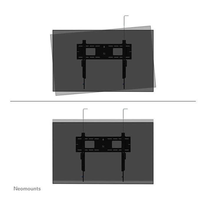 Neomounts WL30-750BL16 Soporte de pared fijo para pantallas de 42-86 pulgadas, 125 kg, Negro