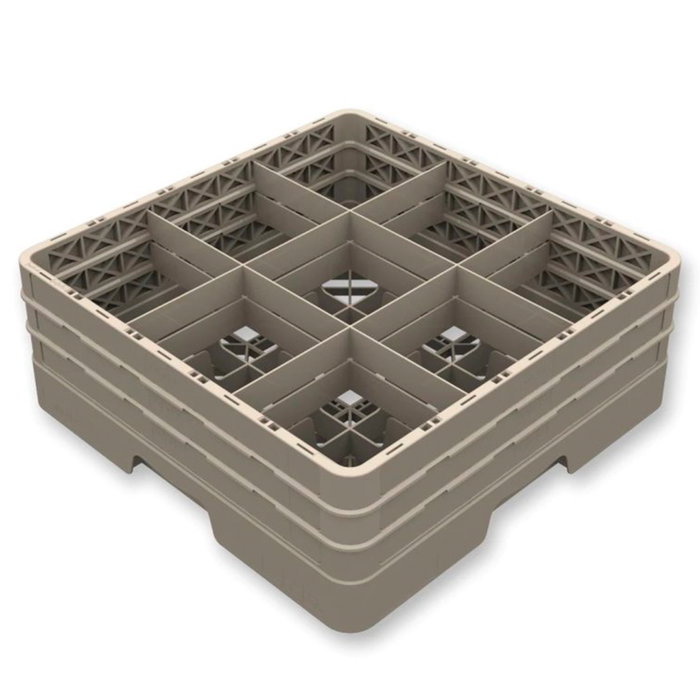 Vollrath Pujadas Cesta con Base y 4 Alturas, 9 Compartimentos Cerrados, 240 mm de Alto, Polipropileno, Almacenaje y Transporte