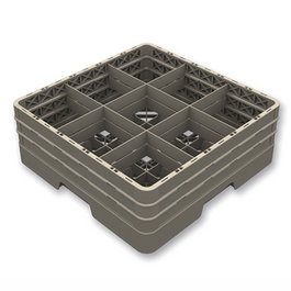 Vollrath Pujadas Cesta con Base y 4 Alturas, 9 Compartimentos Cerrados, 240 mm de Alto, Polipropileno, Almacenaje y Transporte