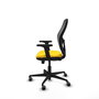 PIQUERAS Y CRESPO Silla de oficina Jorquera con mecanismo Sincro/Traslack Amarillo y Negro