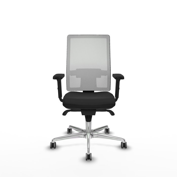 PIQUERAS Y CRESPO Silla de oficina Horna con mecanismo Sincro, Blanco y Negro