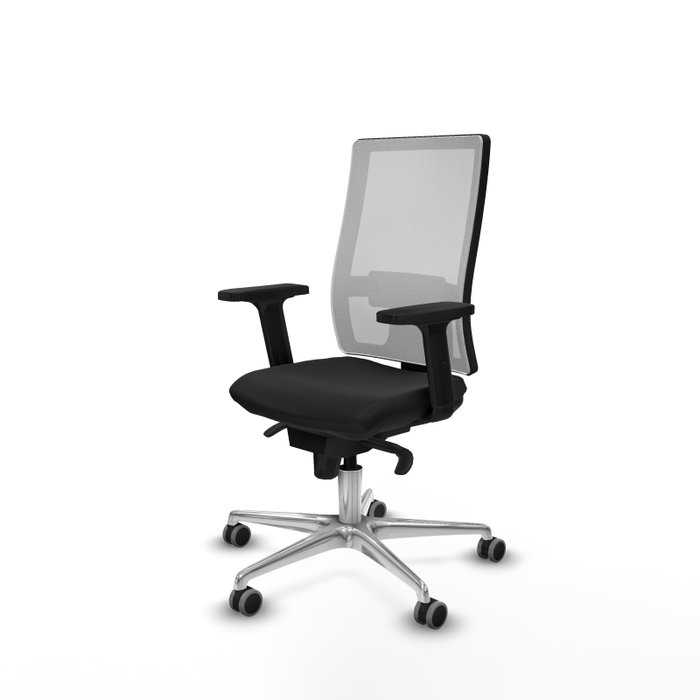 PIQUERAS Y CRESPO Silla de oficina Horna con mecanismo Sincro, Blanco y Negro
