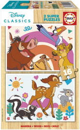 EDUCA BORRAS Puzzle 2x16 Disney Animals de 2 a 49 piezas