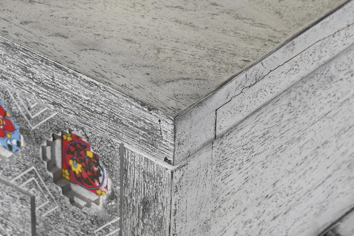 Baul Indio DKD Home Decor Gris Multicolor 116 x 40 x 50 cm