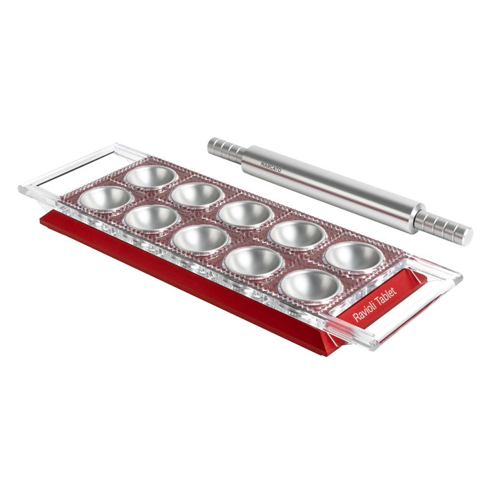 Marcato Bandeja para Raviolis Ravioli Tablet Rojo/Plata Marcato Bandeja para Raviolis Ravioli Tablet Rojo/Plata