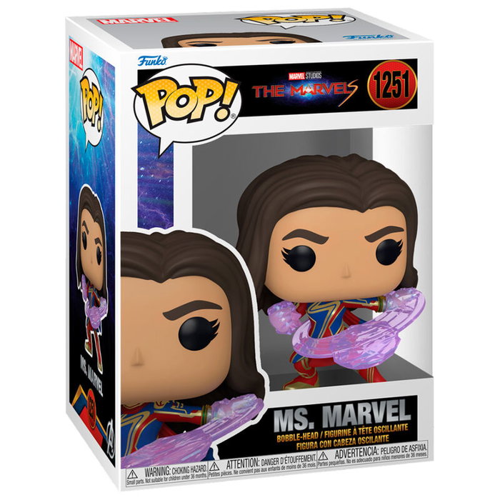 Funko Figura POP Marvel The MarvelS Ms Marvel Figura vinilo de 9cm en caja regalo Funko Figura POP Marvel The MarvelS Ms Marvel Figura vinilo de 9cm en caja regalo