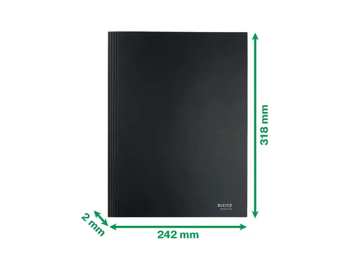 Leitz Carpeta de Cartón 3 Solapas A4 Recycle 100% Negro Leitz Carpeta de Cartón 3 Solapas A4 Recycle 100% Negro