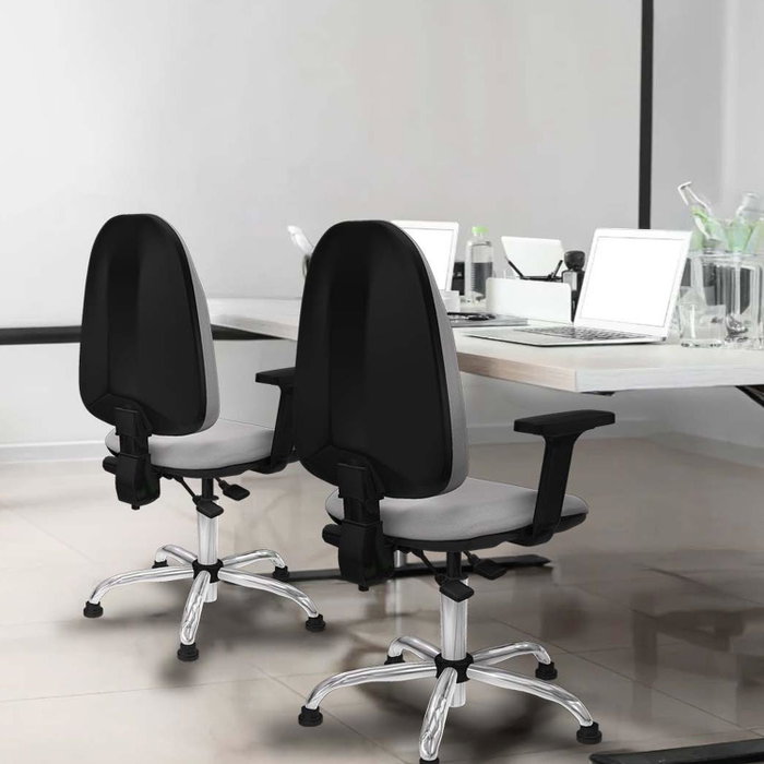 PIQUERAS Y CRESPO Silla de oficina Algarra Gris claro con Brazos 2D