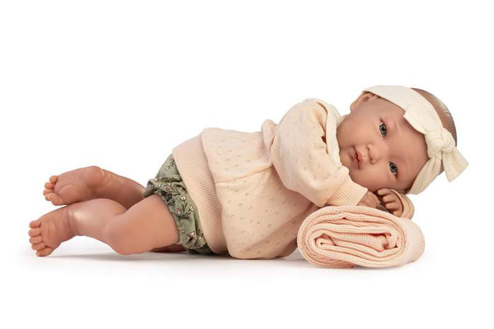 Mi primer Reborn Muñeco Reborn Alejandra Lazo 52cm, Multilingüe (Español, Francés, Portugués, Alemán, Otros), Edad Recomendada 3+ Años