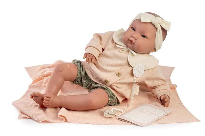 Mi primer Reborn Muñeco Reborn Alejandra Lazo 52cm, Multilingüe (Español, Francés, Portugués, Alemán, Otros), Edad Recomendada 3+ Años