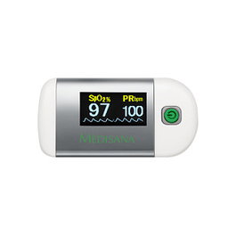 Medisana PM 100 Pulsioxímetro para Dedo, Blanco y Plata