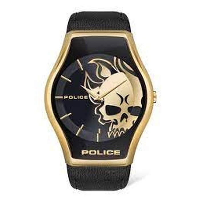 Police PEWJA2002301 Sphere Gold/Black Leather