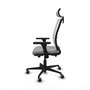 PIQUERAS Y CRESPO Silla de oficina Haches Gris y Blanco con Mecanismo Sincro/Traslack