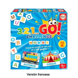 Educa 19421 3,2,1 Go Challenge - Words En Francés Juego de Agudeza Visual para Niños +6 Años