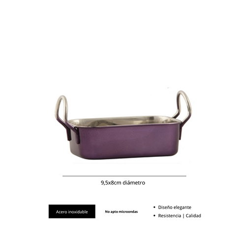 Venus Mini Rustidera Acero Inoxidable 9.5x8 cm, Color Lila