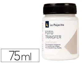 La pajarita Foto Transfer Bote 75 ml para Transferencia de Imágenes sobre Lienzo, Madera, Tela, Vidrio y Más con Acabado Brillante