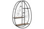 DKD Home Decor Estanteria Pared Metal y MDF Negro Natural 12.2 x 72 x 53 cm con 3 Estantes
