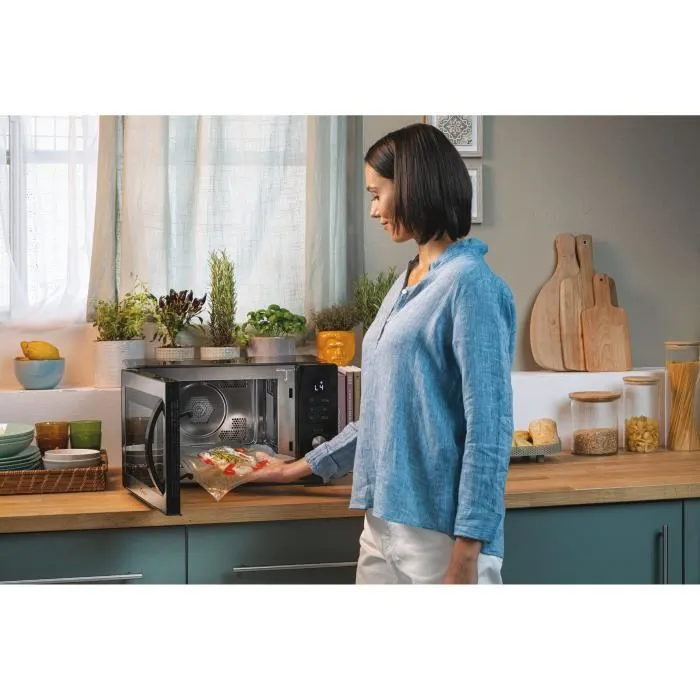 Candy CMCA29EDLB Microondas combinado 29L MO: 1000W - Grill: 1000W - Cavidad de acero inoxidable - UI digital Función de baja temperatura Candy CMCA29EDLB Microondas combinado 29L MO: 1000W - Grill: 1000W - Cavidad de acero inoxidable - UI digital Función de baja temperatura