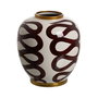 Jarrón Blanco-Marrón Porcelana 25 X 25 X 29 cm