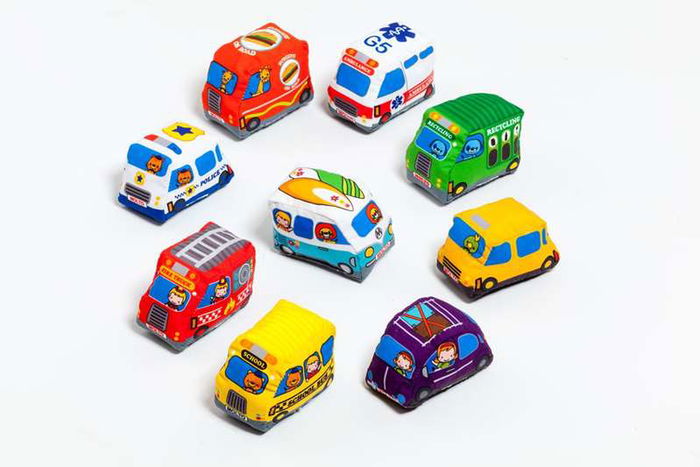 Molto Tapiz Blandito City and Fun con 9 Vehículos de Tela Convertible en Maleta