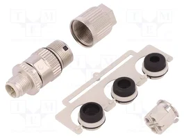 HARTING Conector M12 HARAX macho 4 pines recto blindado