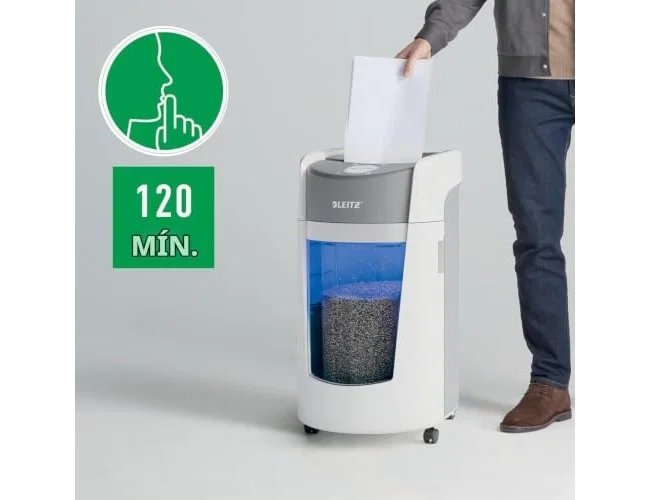 LEITZ IQ OptiMax Office Destructora de Papel DIN P5, 10 Hojas, 35L