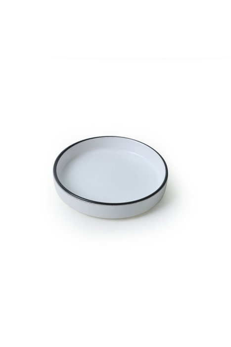 Hermia X00019024 Juego de Salseras de Gres Cerámico Blanco Mate, 14 cm, 200 cc (6 Piezas)