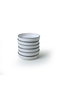Hermia X00019024 Juego de Salseras de Gres Cerámico Blanco Mate, 14 cm, 200 cc (6 Piezas)