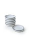 Hermia X00019024 Juego de Salseras de Gres Cerámico Blanco Mate, 14 cm, 200 cc (6 Piezas)