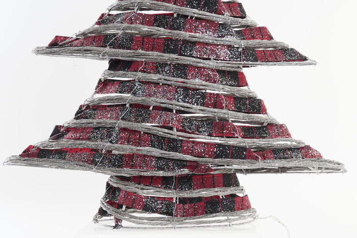 DKD Home Decor Árbol de Navidad Natural Rojo Ratán LED 46 x 14 x 60 cm DKD Home Decor Árbol de Navidad Natural Rojo Ratán LED 46 x 14 x 60 cm