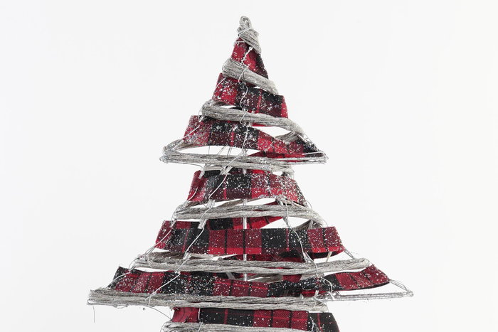 DKD Home Decor Árbol de Navidad Natural Rojo Ratán LED 46 x 14 x 60 cm DKD Home Decor Árbol de Navidad Natural Rojo Ratán LED 46 x 14 x 60 cm