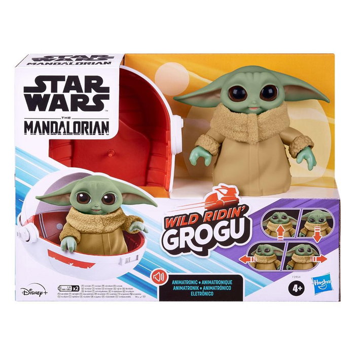 Hasbro Star Wars Wild Ridin' Figura Interactiva Grogu (Bebé Yoda) con Coche Flotante de The Mandalorian Hasbro Star Wars Wild Ridin' Figura Interactiva Grogu (Bebé Yoda) con Coche Flotante de The Mandalorian