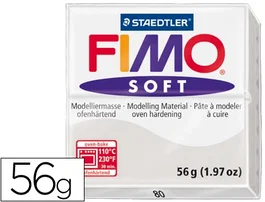 Staedtler Pasta Fimo Soft 57 gr Gris - Pasta de modelar blanda, suave y lista para usar, ideal para mezclar y modelar.