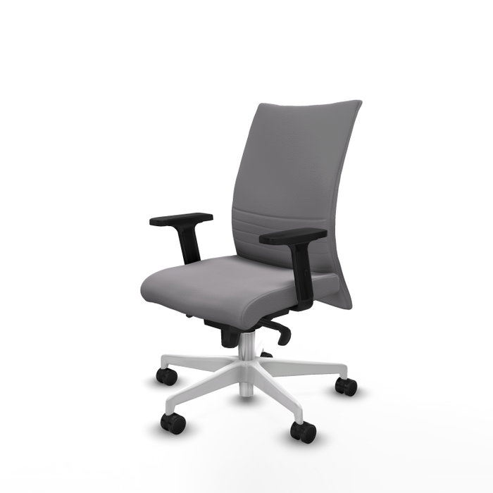 PIQUERAS Y CRESPO Silla Albacete Confidente Gris con Mecanismo Sincro y Brazos 2D PIQUERAS Y CRESPO Silla Albacete Confidente Gris con Mecanismo Sincro y Brazos 2D